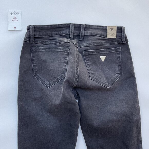 Guess Women’s Marilyn 3 Zip Black Skinny Jeans Super Stretch Ankle Zip Size 25 - Picture 10 of 11